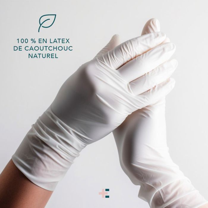 Paquete de 2 cajas de 100 guantes de látex transparentes para tareas domésticas, talla S, MERCATOR MP2BGLTDS