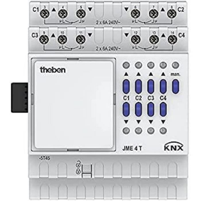 Theben 4930255 JME 4 T KNX Module d'extension d'actionneur de store à 4 voies