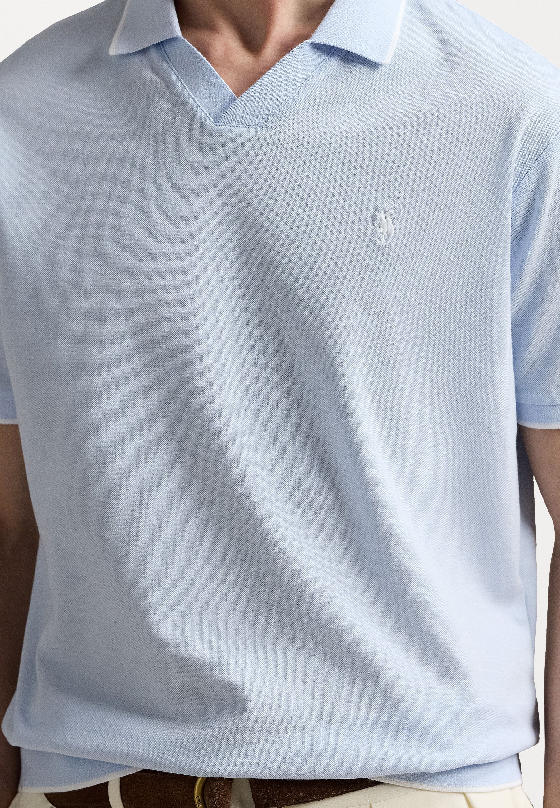 Polo Ralph Lauren JACQUARD POLOSHIRT - Polo shirt - kantoorblauw/wit