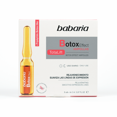 Babaria Botox Effect Total Lift -ampullit, ryppyjä ehkäisevät täyteaineampullit, Botox-vaikutus, 5 x 2 ml