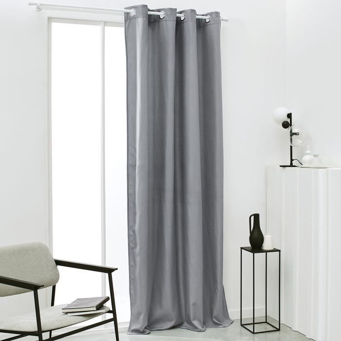 Cortina térmica lisa TODAY Essential - 140 x 240 cm - Acero