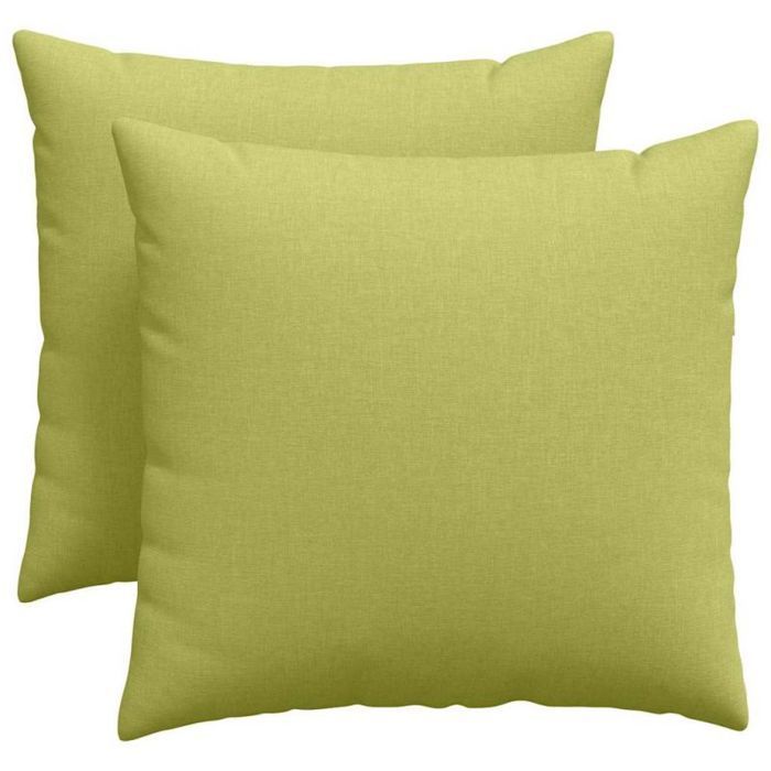 VIDAXL 2er-Set Sofakissen 50 x 50 cm – Hellgrün, weicher Stoff