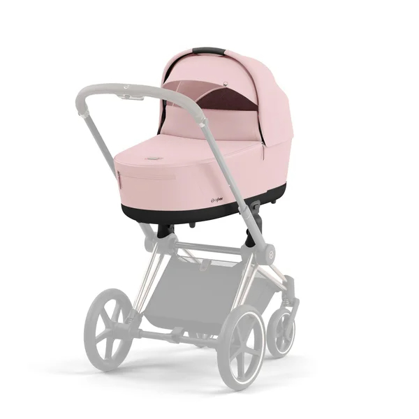 Cybex Priam V4 Kinderwagen-Set in Pfirsichrosa mit mattschwarzem Gestell