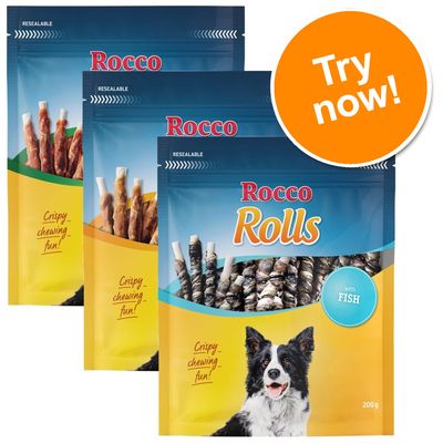 Pacote de degustação mista de palitos de mastigar Rocco Rolls