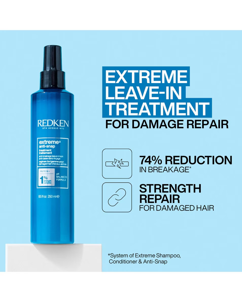 REDKEN Extreme Anti snap - θεραπεία χωρίς ξέβγαλμα - μειώνει το σπάσιμο της τρίχας