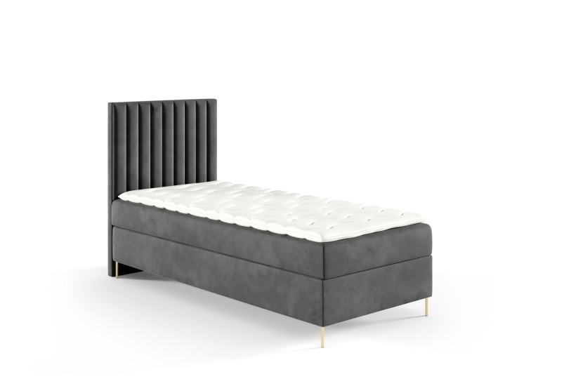 Łóżko kontynentalne Lilly Box 90x200 z nogami riviera 91