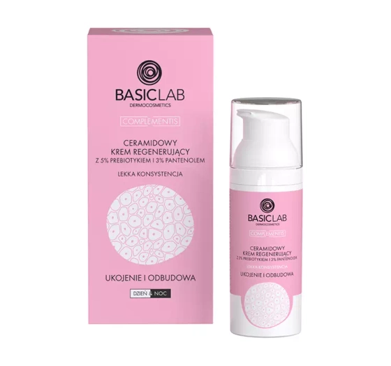 BasicLab Complementis ceramidowy krem regenerujący z 5% prebiotykiem do twarzy 50 ml