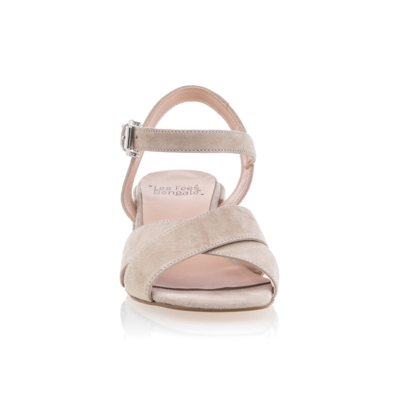 Beige sandaler / åben tå sko til kvinder