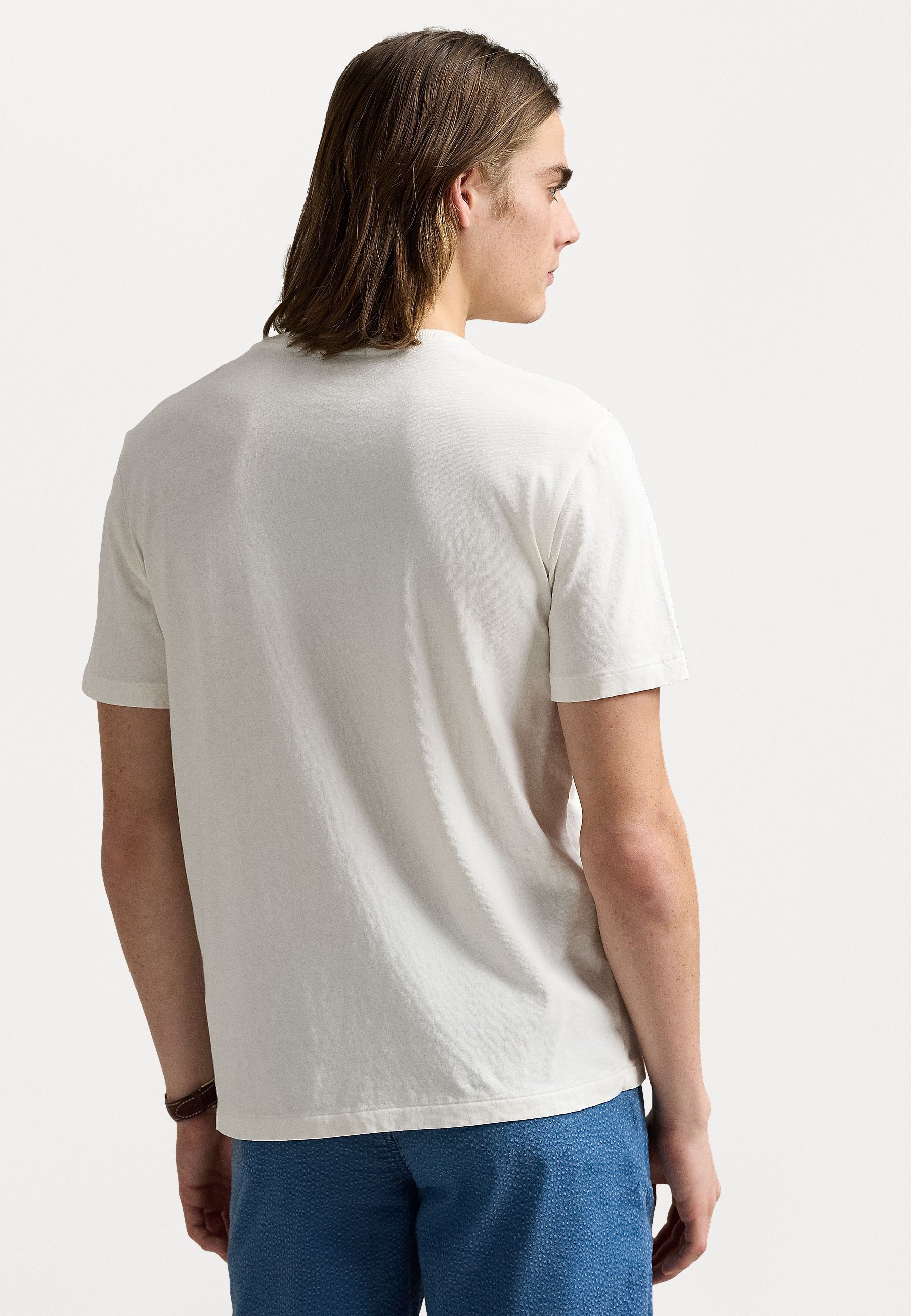 Polo Ralph Lauren STANDARD FIT KATOEN LINNEN T-SHIRT MET ZAK - Basic T-shirt - nevis