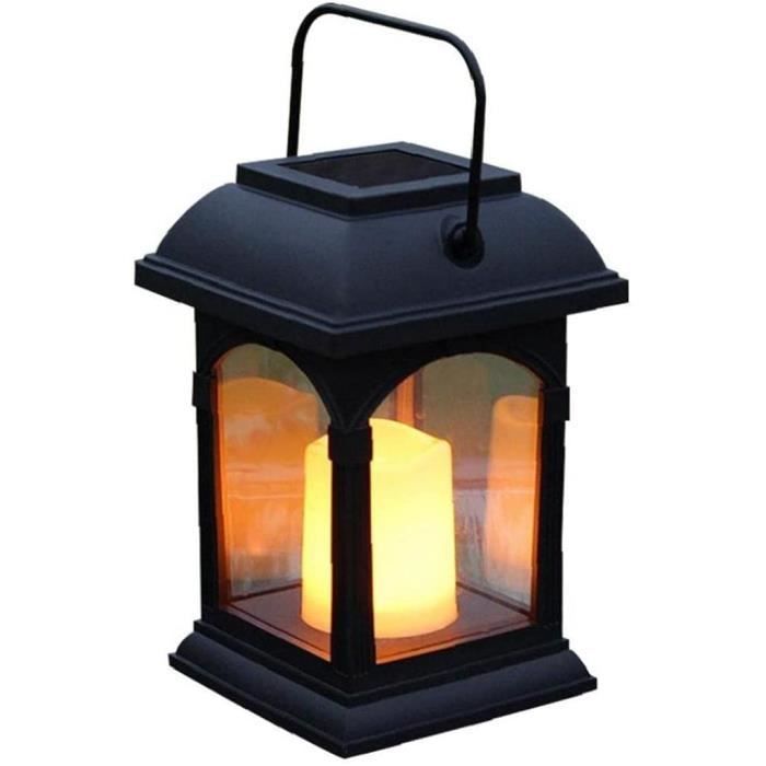 Linterna de exterior solar con asa, ligera, LED, para patio, jardín, exterior, portátil 1351