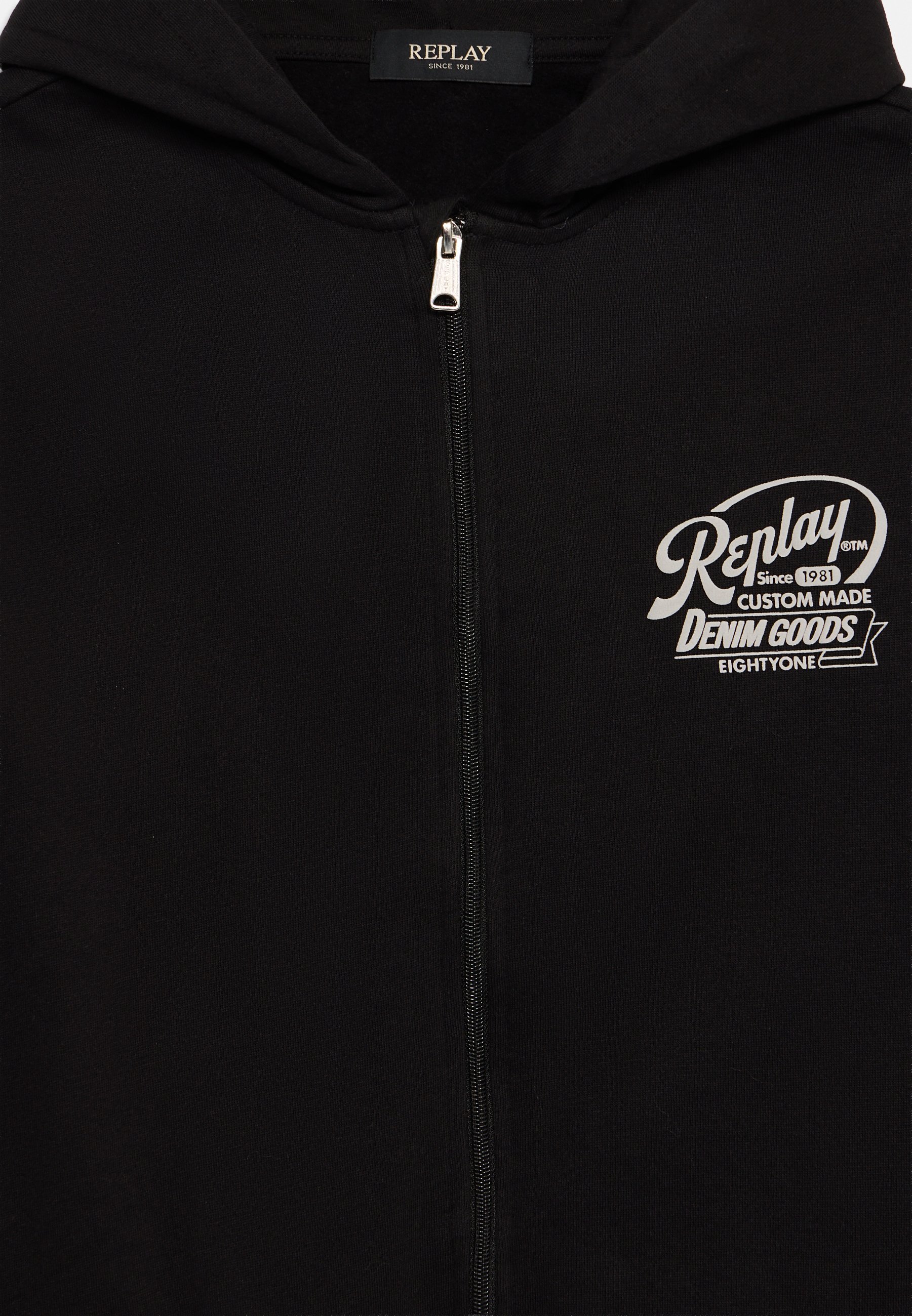 Sweat-shirt zippé Replay - noir