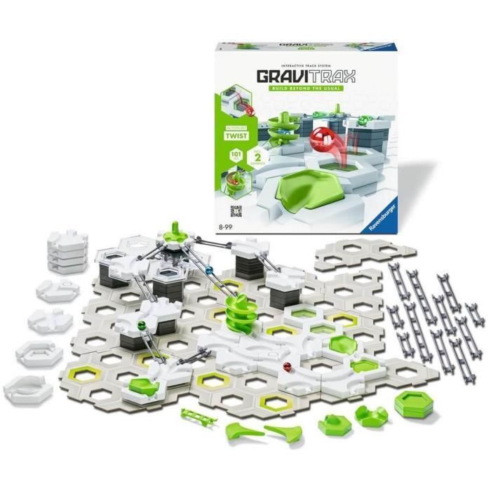 Gravitrax Set de inicio Twist 101 piezas, Pista de canicas, Set de construcción creativo, Para mayores de 8 años, 22576, Ravensburger