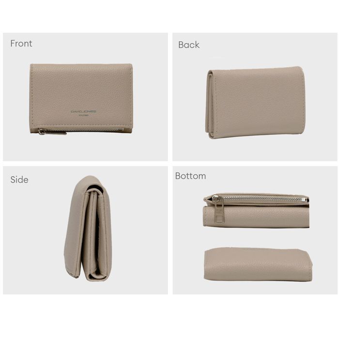 David Jones - Portamonete - Portafoglio piccolo in ecopelle da donna - Marrone cammello