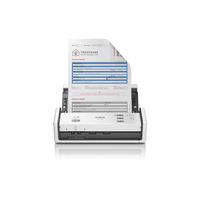 Scanner de documents compact et portable Brother ADS-1300 Blanc et Noir