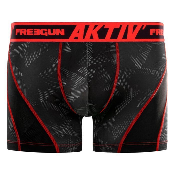 Calzoncillos bóxer Freegun AKTIV para hombre, ropa interior masculina - Negro (Paquete de 4)