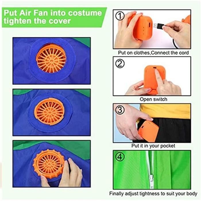 Inflatable Alien Costume for Children - Halloween Costume - Carnival - Green