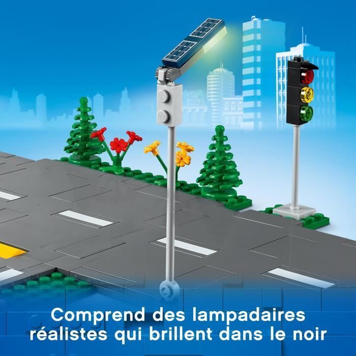 LEGO® City 60304 Intersection to assemble, City building set with signs and interlocking roads for boys or girls