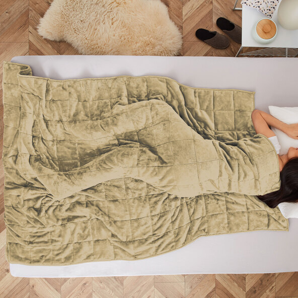 Ontspanningsdeken 6 kg, beige