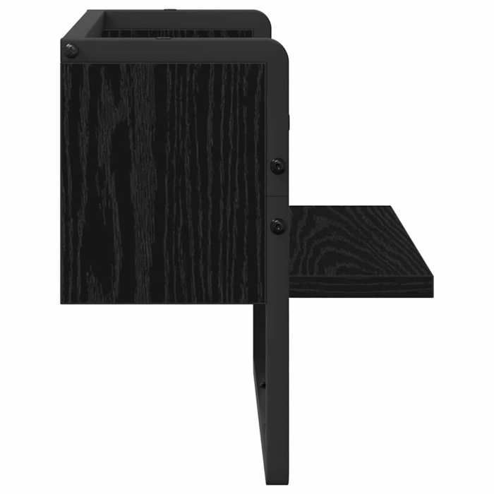 MOT14242 - Estante de pared, roble negro, 30 x 25 x 30 cm, madera de ingeniería
