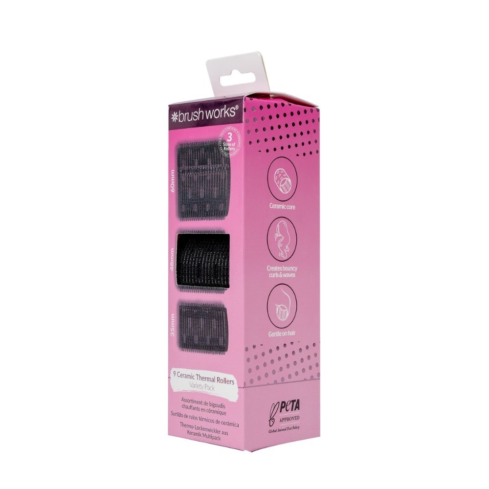 Brushworks Assortiment de bigoudis chauffant en céramique