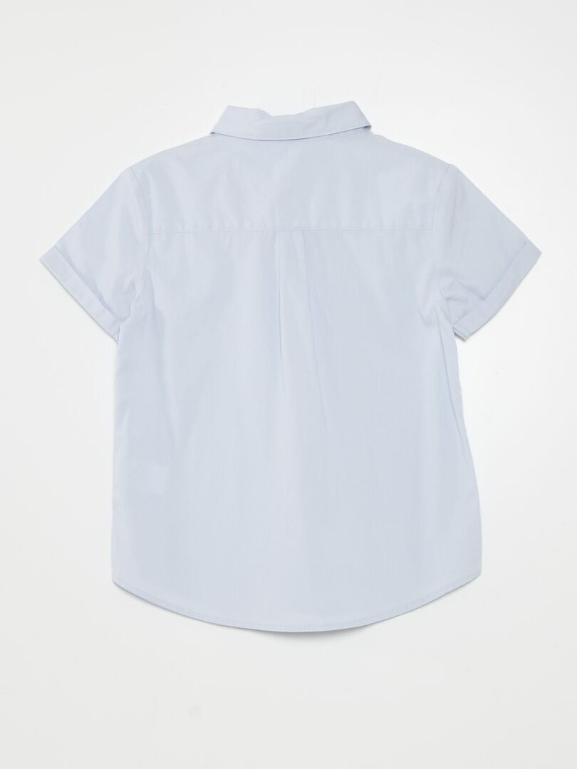 Conjunto de camisa e gravata de algodão - 2 peças - AZUL
