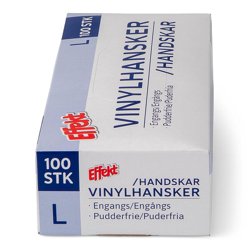 Mjuka engångshandskar L 100-pack, vinyl