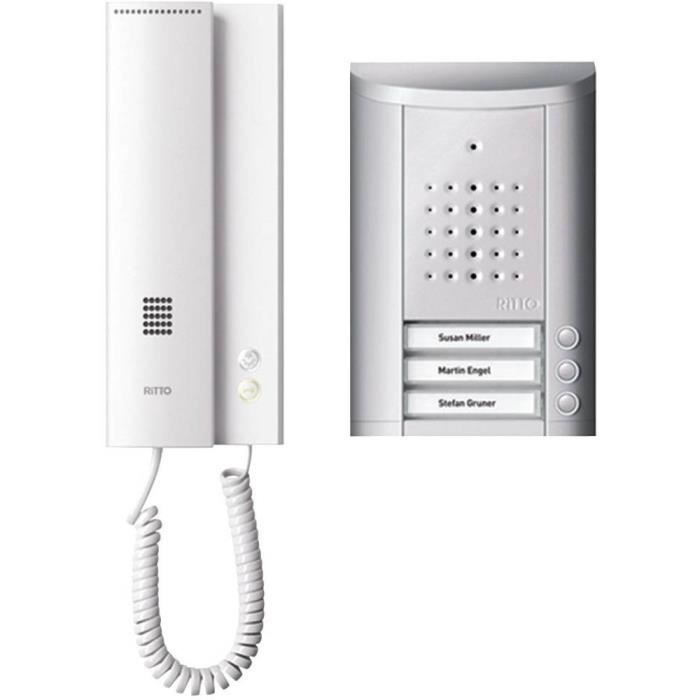 Bedrade intercom - Schneider - Ritto 1841320 - 3 zones - Instelbaar volume - Bezoekersgeheugen