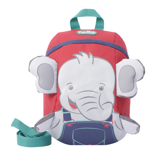Mochila infantil Totto com estampa de elefante e corniso