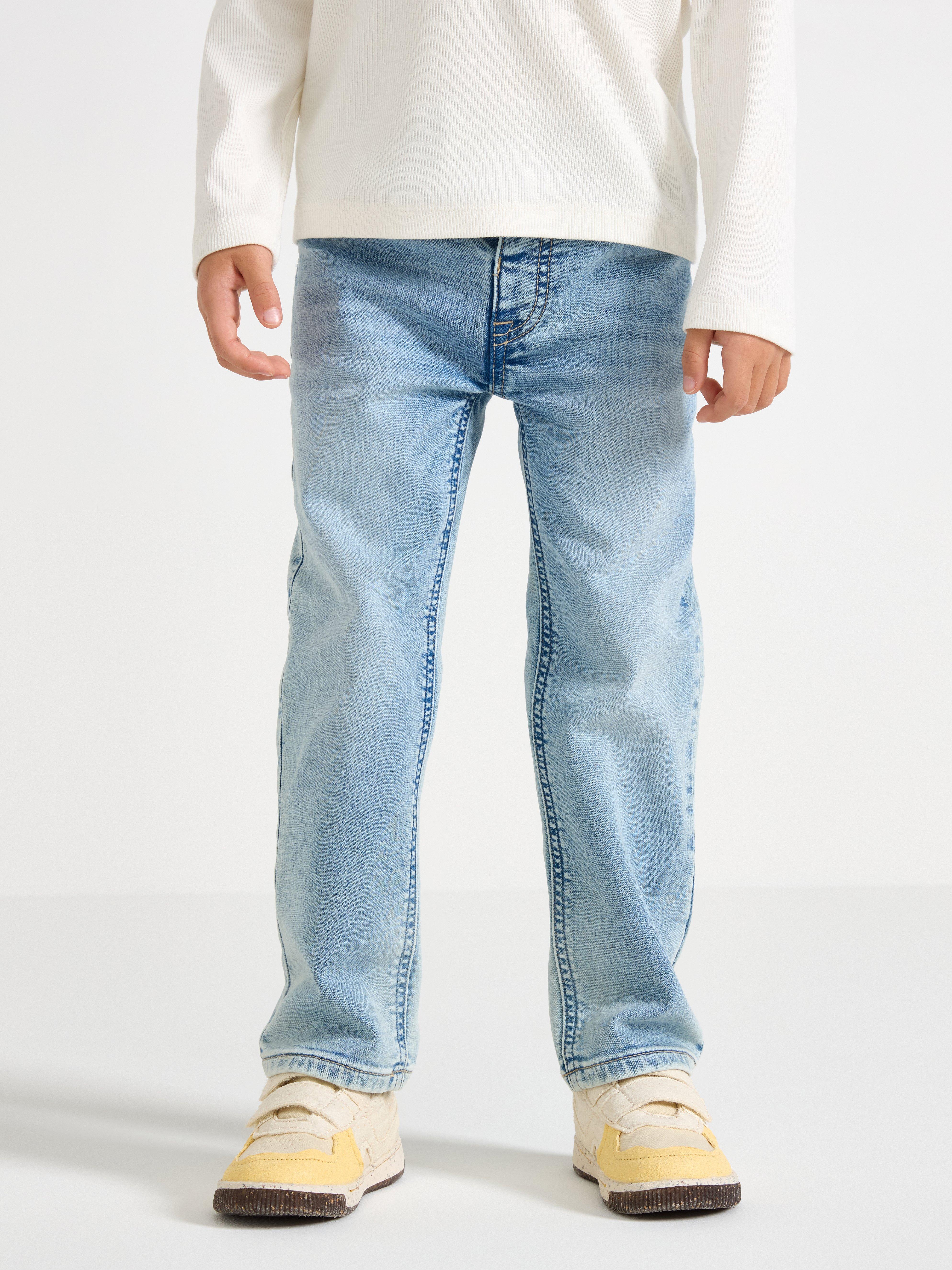 STAFFAN Jeans de pierna recta en denimtrikå Denim claro