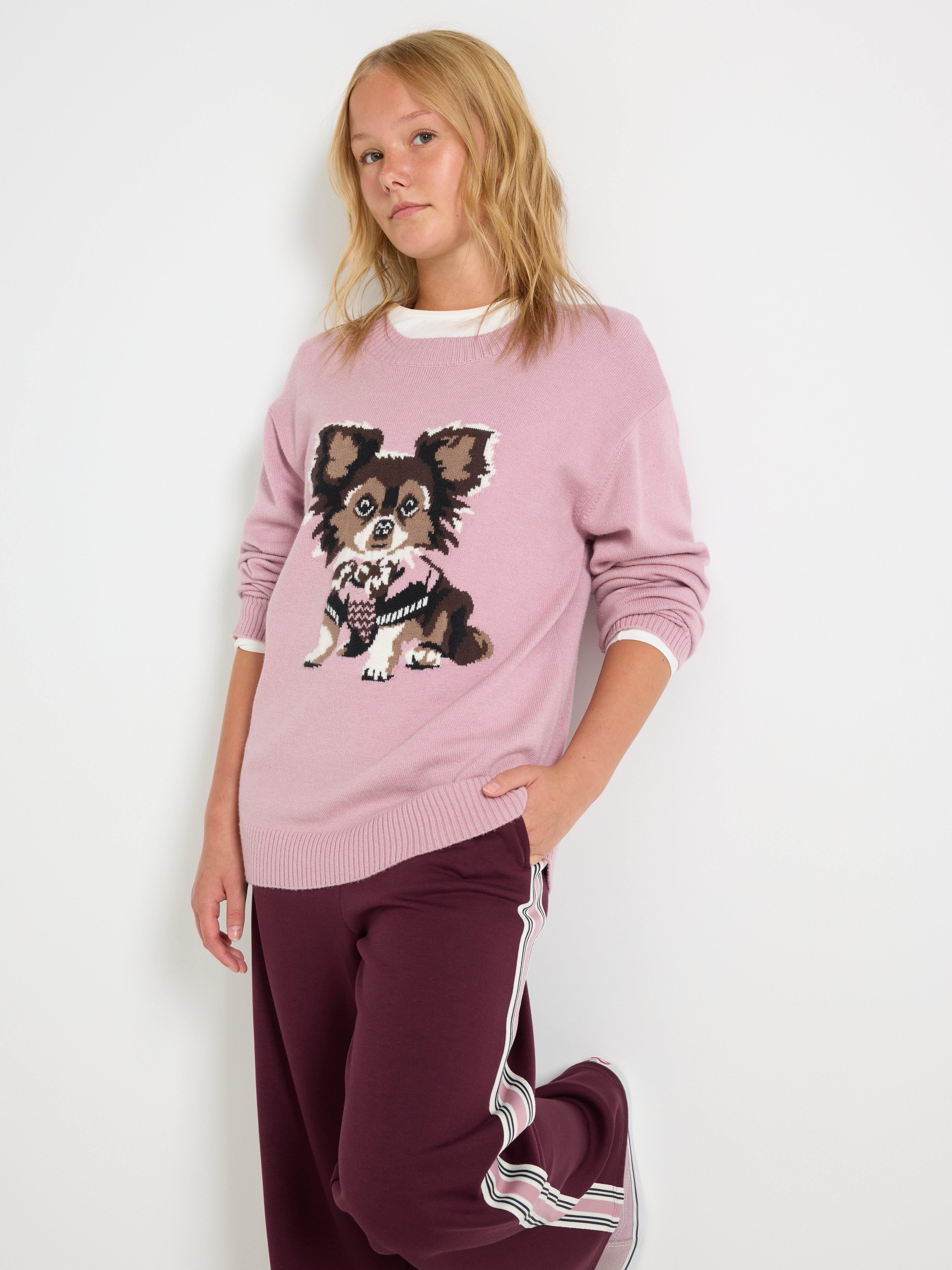 Strikket genser Dusty Lilac