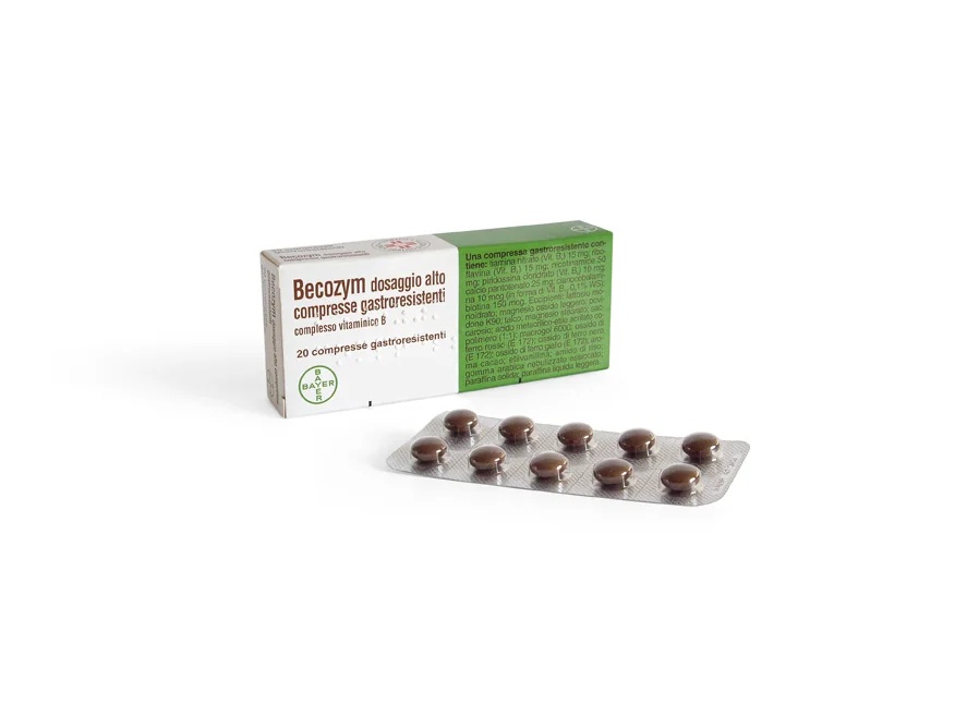 BAYER Becozym 20 maagsapresistente tabletten. Vitaminen van groep B.