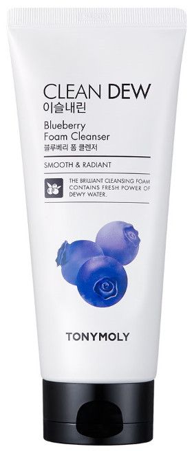 Čistiaci prostriedok na tvár Clean Dew s čučoriedkami Čistenie tváre