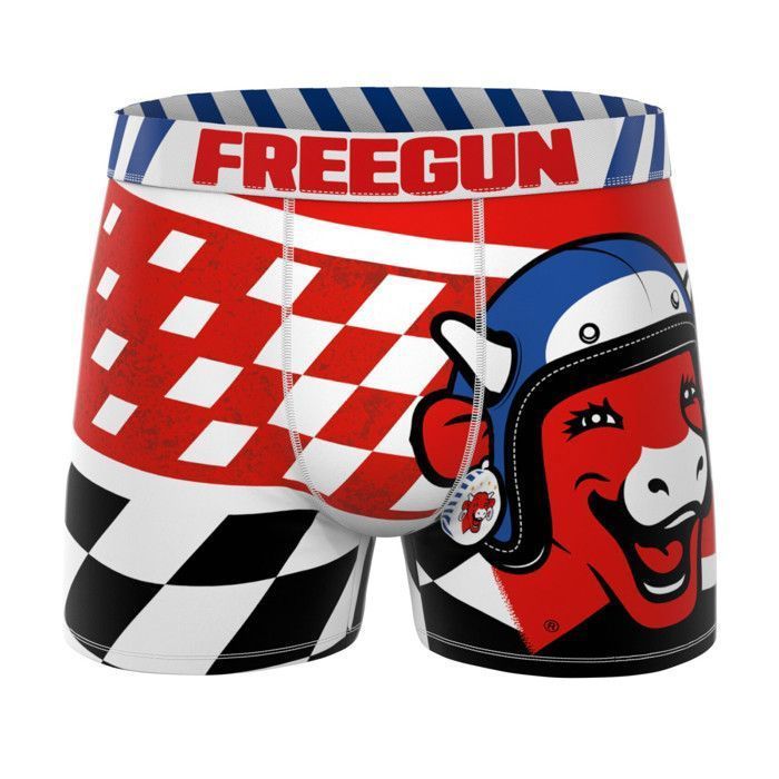 Freegun Men's Boxer Shorts LA VACHE QUI RIT, Men's Underwear - Red (Pack of 3)