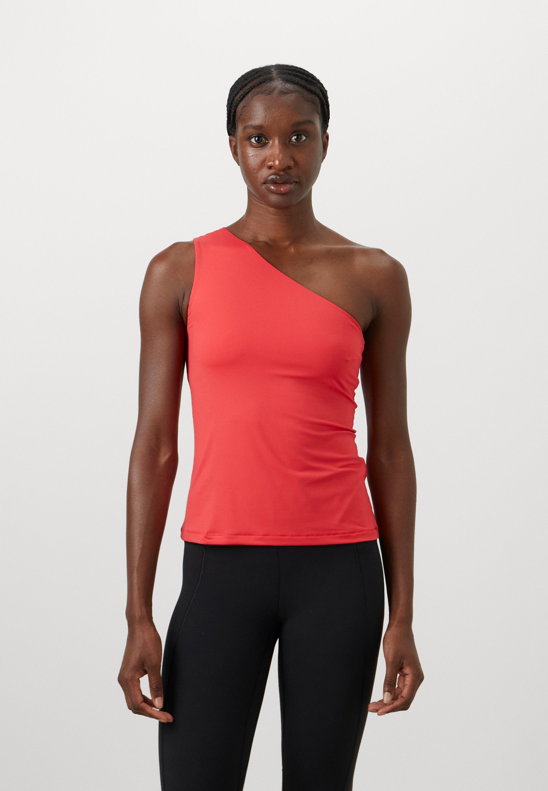 ONE SHOULDER BRA TANK - Topp - bold redCasall