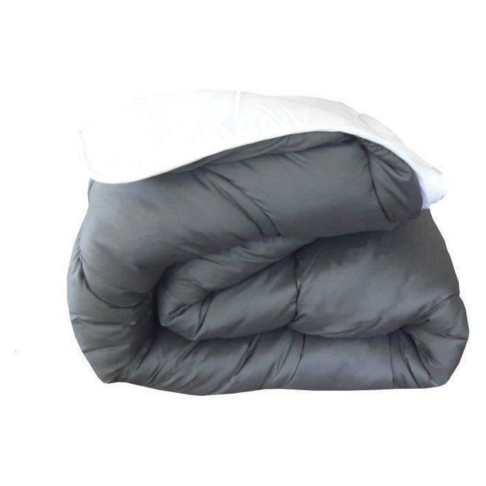 Piumino caldo bicolore ABEIL - 240 x 260 cm - Bianco e grigio