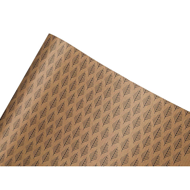 Kerstpapier voor thuis, 4 x 70 cm, kraftpapier.
