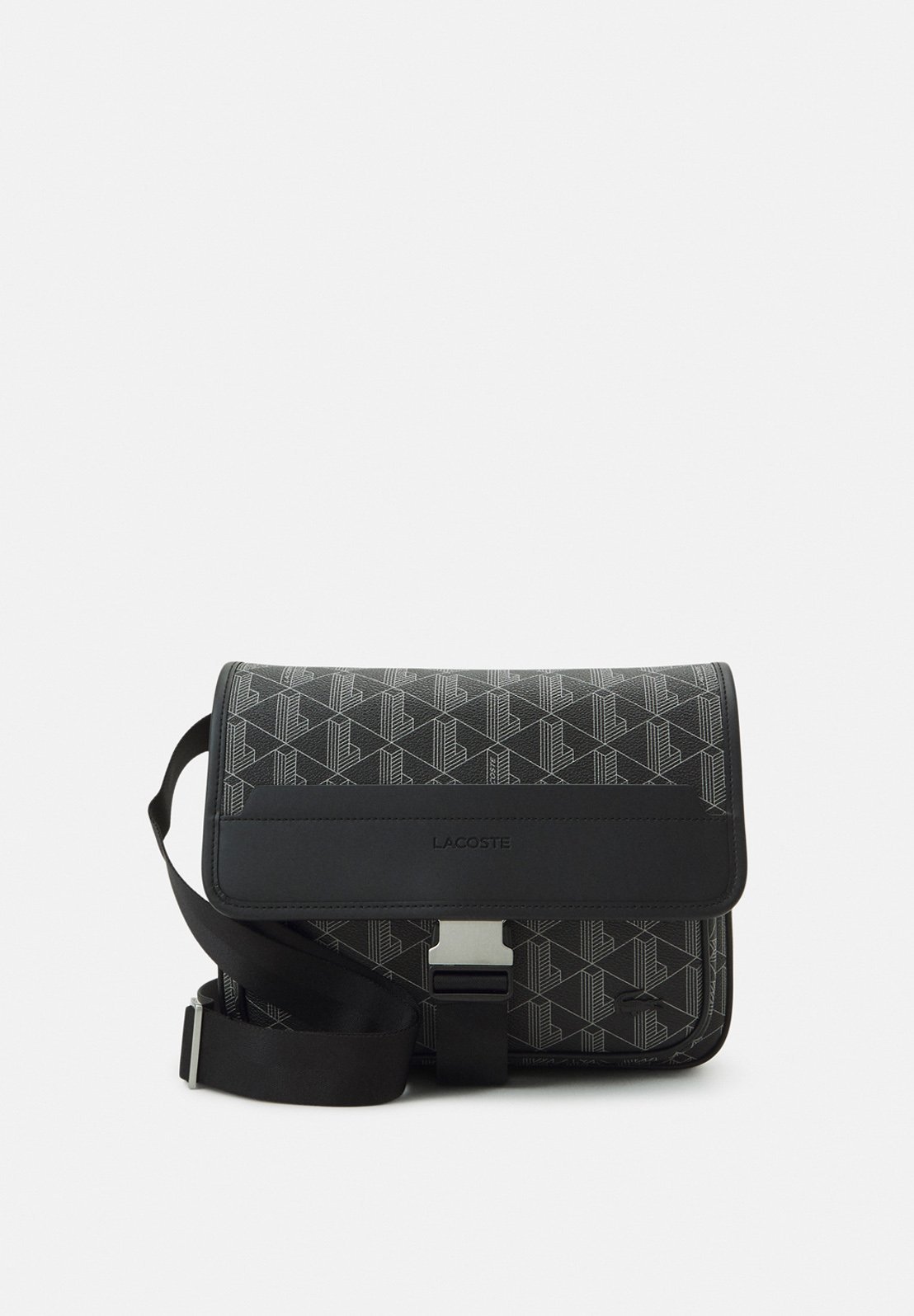 Lacoste THE BLEND UNISEX - Borsa a tracolla - monogramma nero grigio