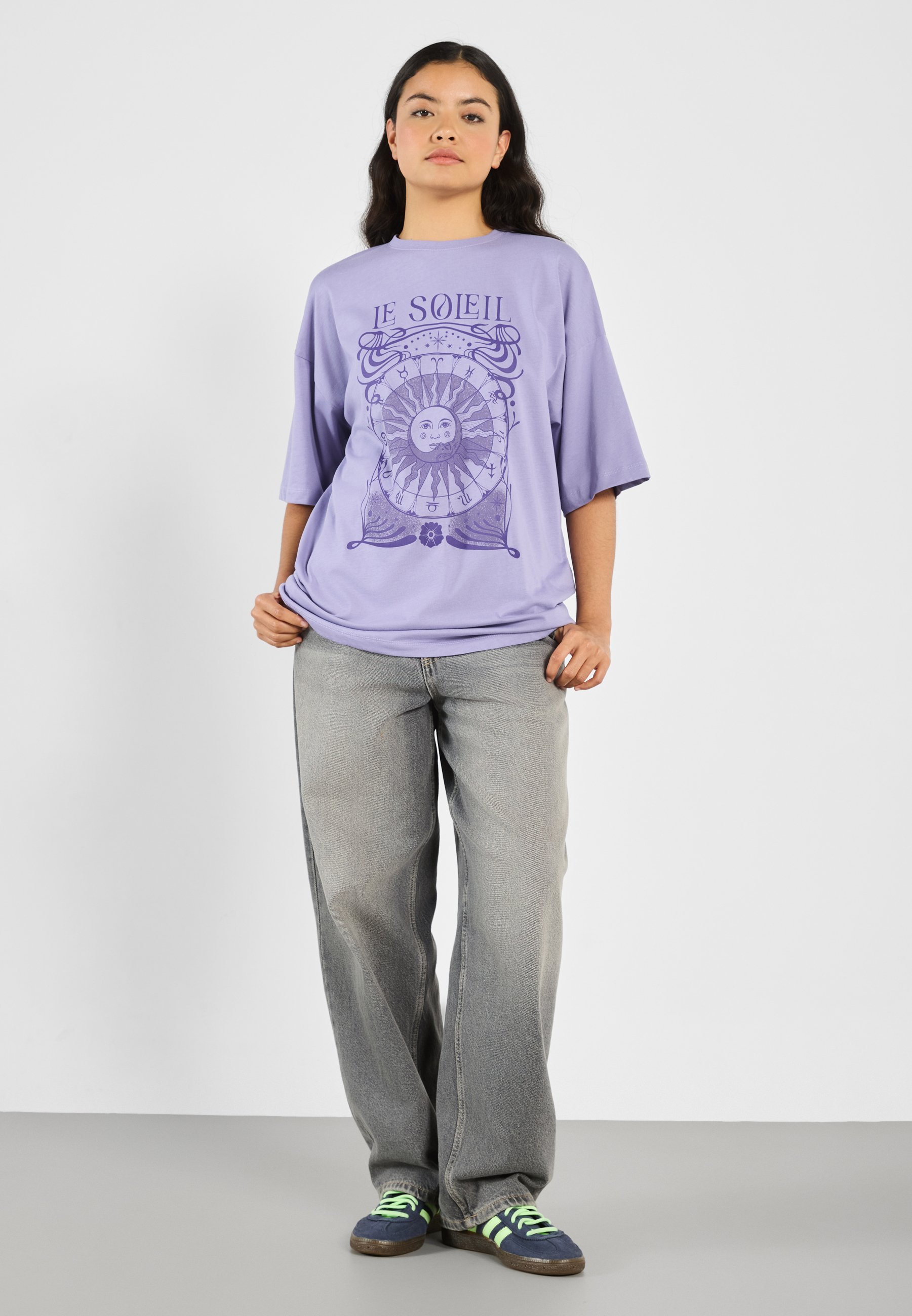 T-shirt Even&Odd Print - viola crepuscolo
