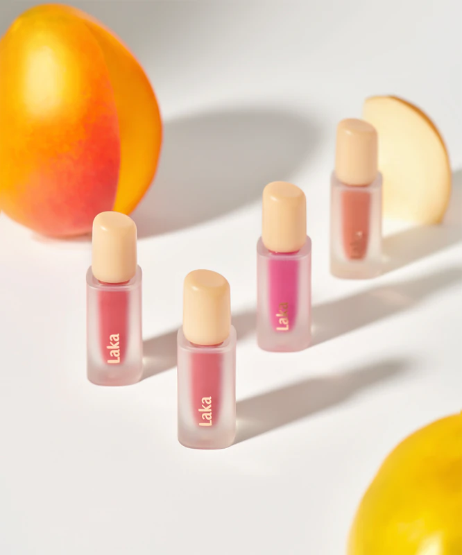 Laka Fruity Glam Tint, gloss labial hidratante de longa duração.