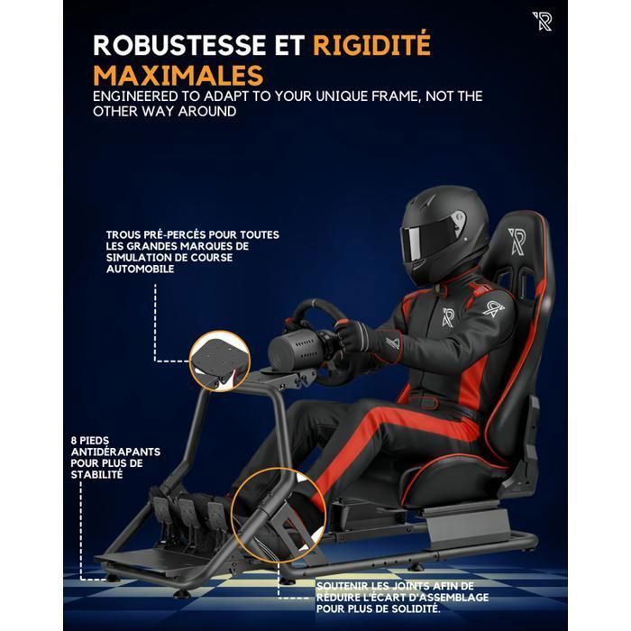RANQER SimRacing Cockpit – Driving Simulator / Racing Simulator with Gaming Bucket Seat, Compatible with PC, PS5 and Xbox