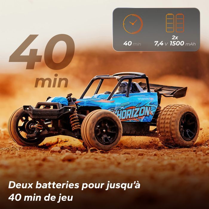 Voiture télécommandée RC - OVERMAX - X-Horizon - 30 km/h - Éclairage LED - 2 x Carrosserie