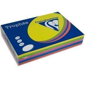Papier - CLAIREFONTAINE - Trophée - A3 - 80g - Coloris assortis fluos