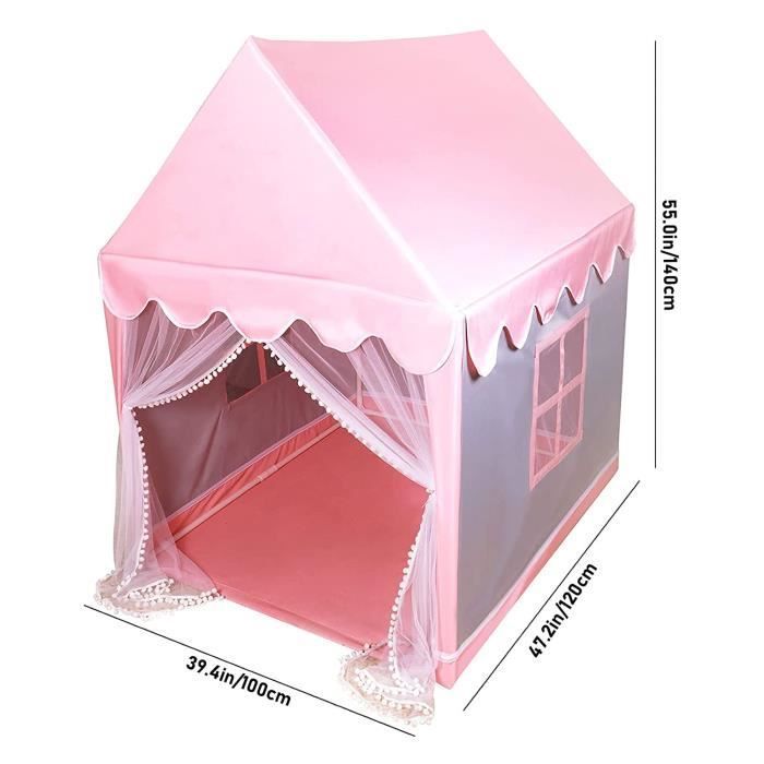 Tente de Jeux Enfant Fille Grand Rose Château de Princesse FREOSEN