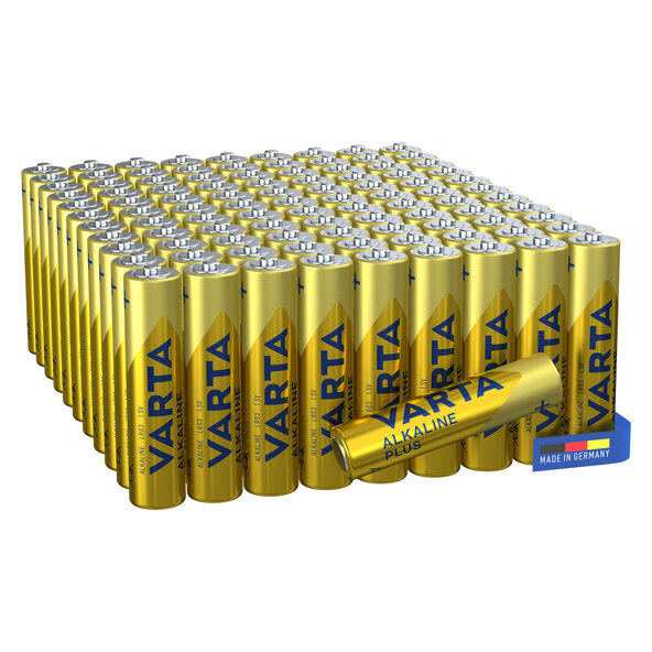Αλκαλικές μπαταρίες AAA Plus, συσκευασία των 100