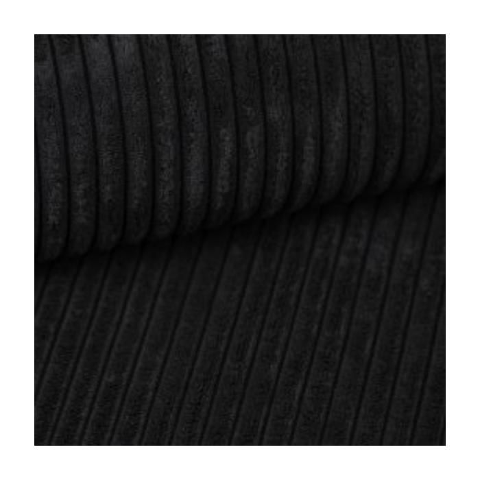 Canapé d'angle Panoramique PIANO U - 7 places - Canape Convertible avec Coffre - Tissu Velours Cotelé - Anthracite