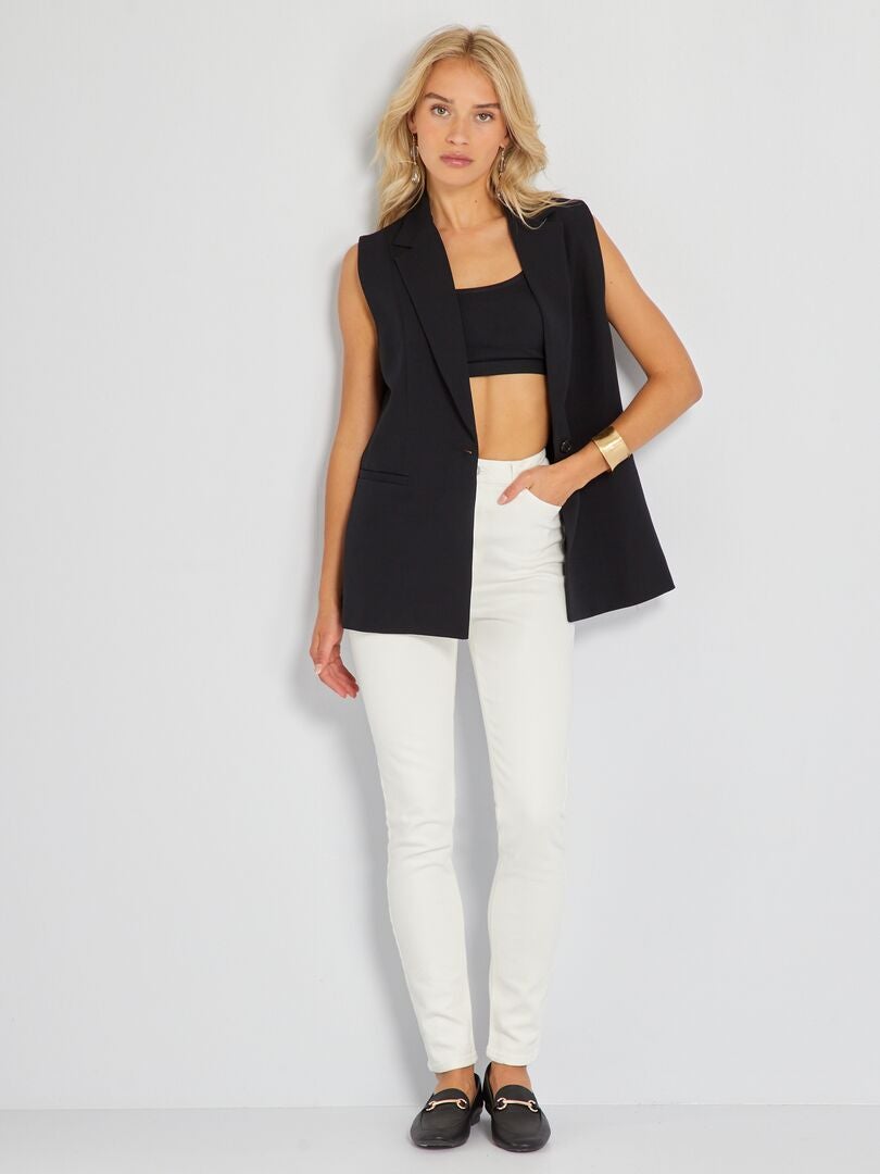 Calça jeans skinny push-up - L28 - BRANCA