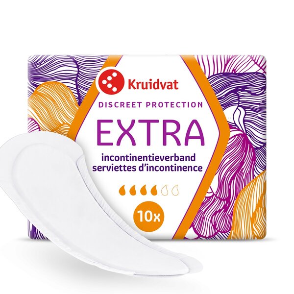 Vložky Kruidvat Discreet Protection Extra pro inkontinenci<br>Zdravotnický prostředek - 10 kusů