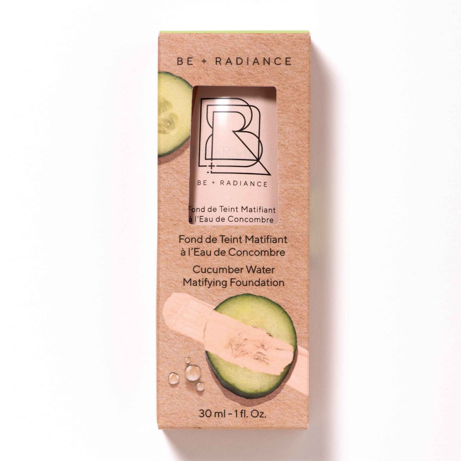 BE + Radiance Fond de Teint Matifiant à l'Eau de Concombre N°08