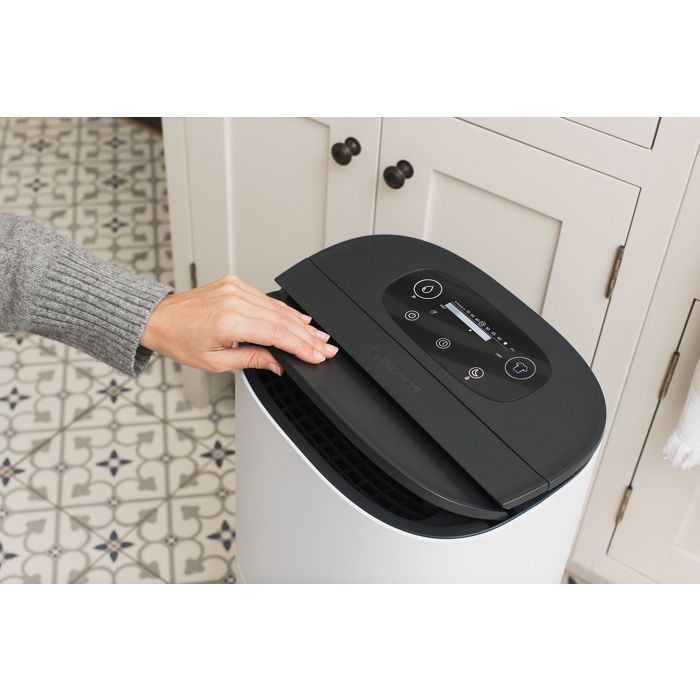 Deumidificatore MeacoDry Arete® Two da 12 litri, app per dispositivi mobili, funzionamento silenzioso, filtro HEPA, asciugatura rapida, basso consumo energetico, per 1-3 stanze.