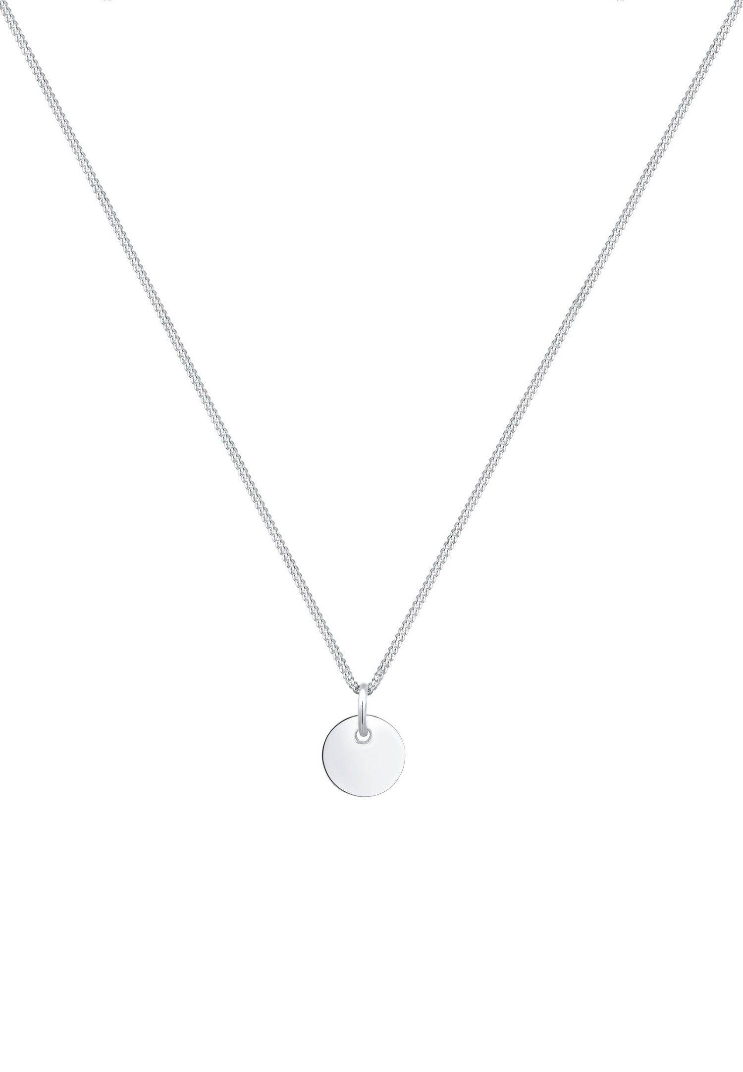 Elli Femmes Pendentif Plaquette Basique Géo Look en Argent Sterling 925